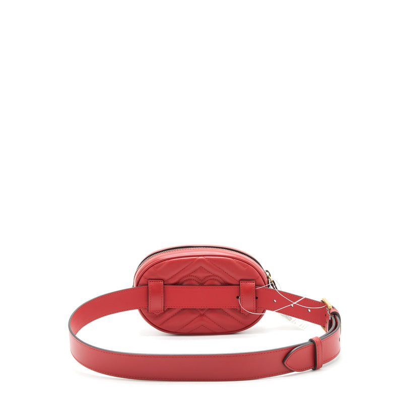 Gucci size85 GG Marmont Leather Belt Bag Red