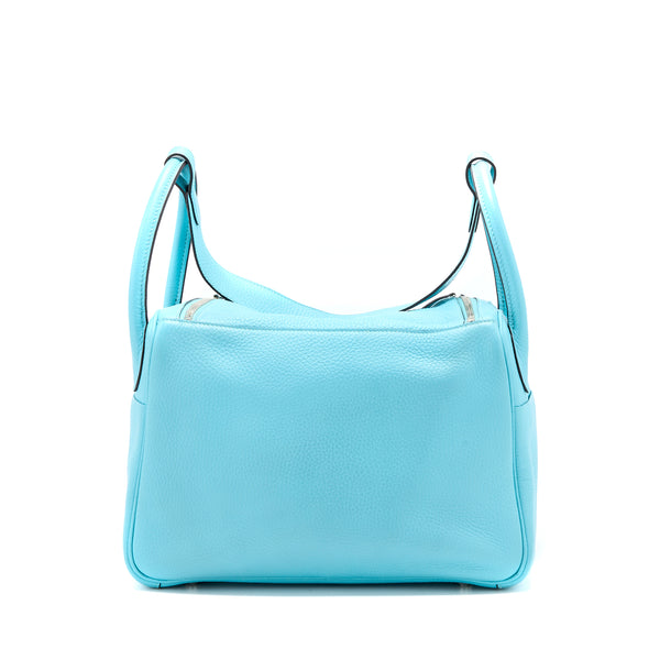Hermes Lindy 30 Clemence Blue Atoll SHW Stamp A