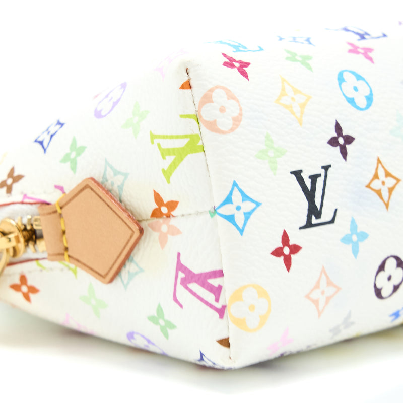 Louis Vuitton Cosmetic Pouche Multicolor Monogram Canvas White GHW