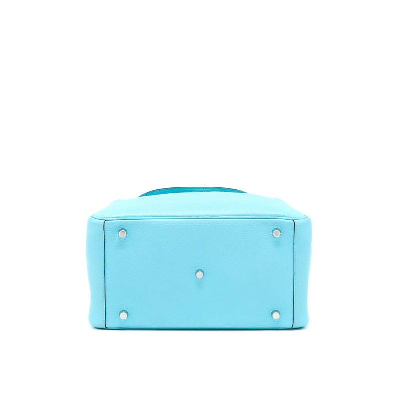 Hermes Lindy 30 Clemence Blue Atoll SHW Stamp A