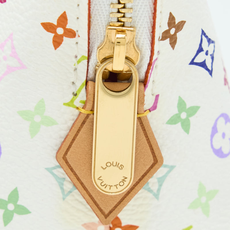 Louis Vuitton Cosmetic Pouche Multicolor Monogram Canvas White GHW
