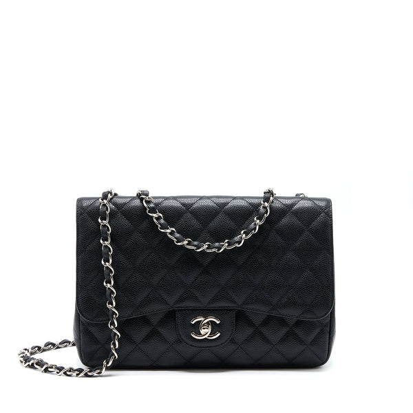 Chanel Jumbo Single Flap Bag Caviar Black SHW
