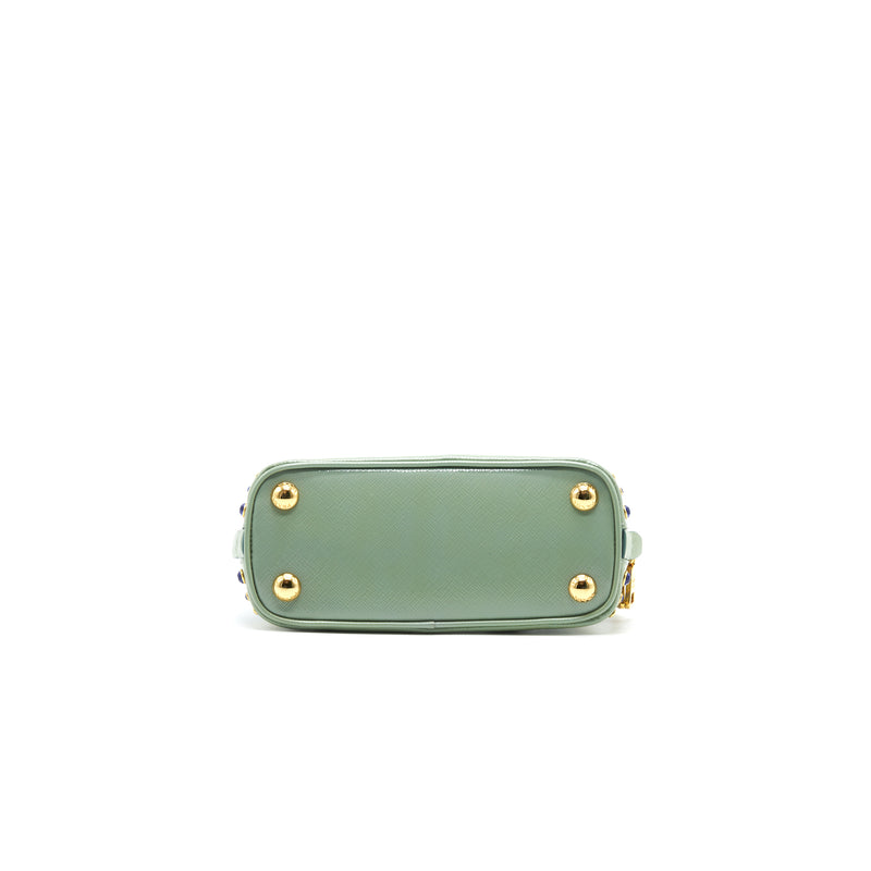 Prada Saffiano Mini Crossbody Bag Light Green