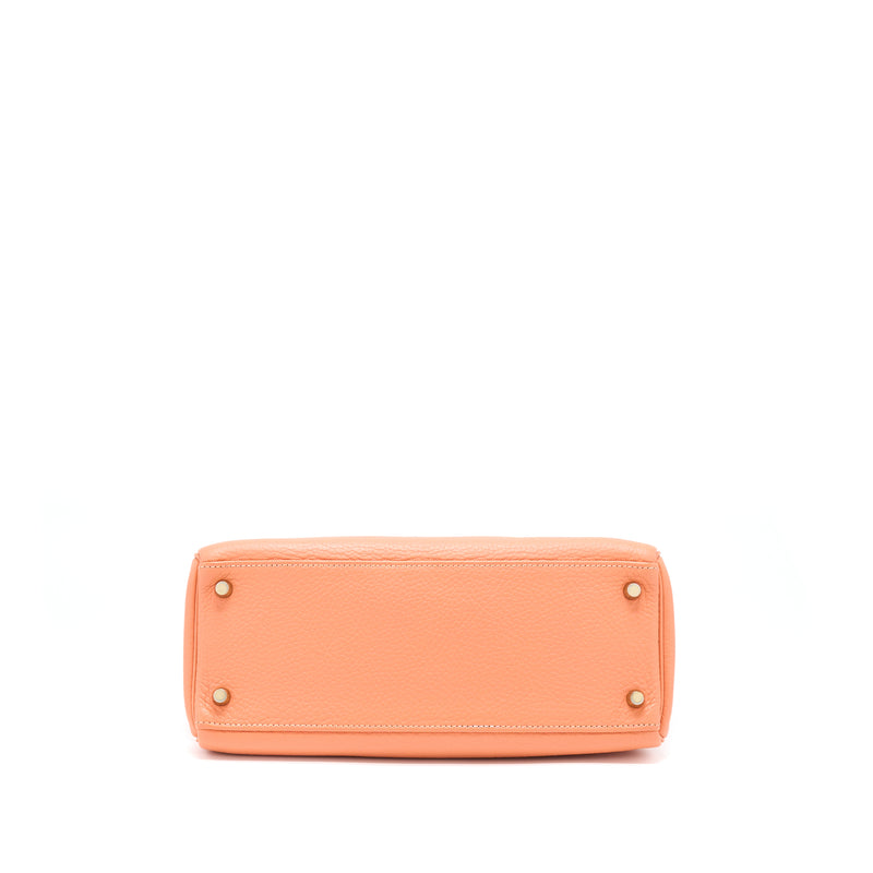 Hermes Kelly 28 Clemence 5L Crevette GHW Stamp Square Q