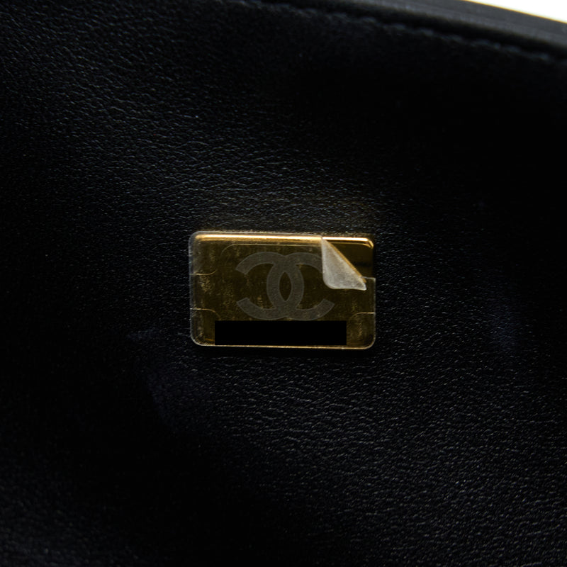 Chanel Medium Boy Bag Lambskin Black Brushed GHW (Microchip)