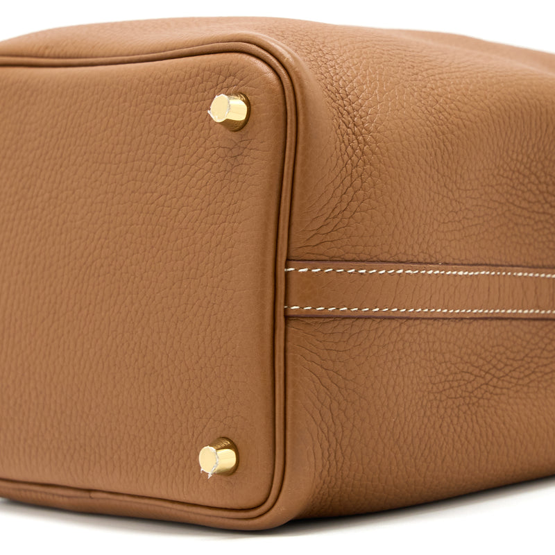 Hermes Picotin 18 Lock Bag Clemence Gold GHW Stamp Z