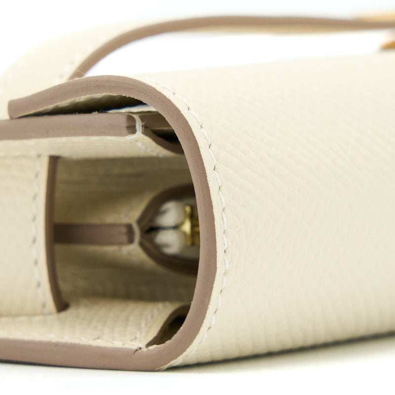 Hermes Kelly To Go Epsom Craie GHW Stamp Z