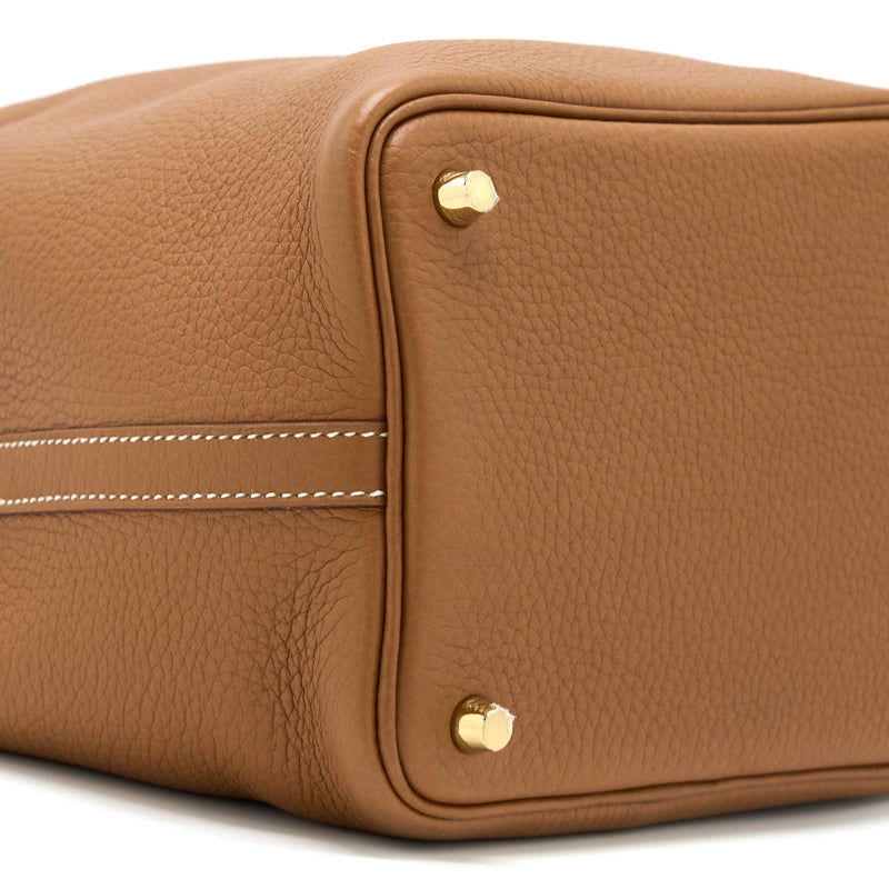 Hermes Picotin 18 Lock Bag Clemence Gold GHW Stamp Z
