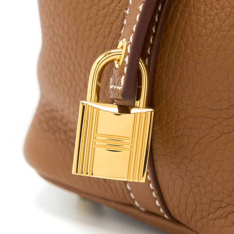 Hermes Picotin 18 Lock Bag Clemence Gold GHW Stamp Z