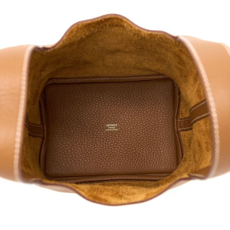 Hermes Picotin 18 Lock Bag Clemence Gold GHW Stamp Z