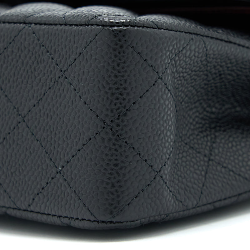 Chanel Small Classic Double Flap Bag Caviar Black GHW (Microchip)