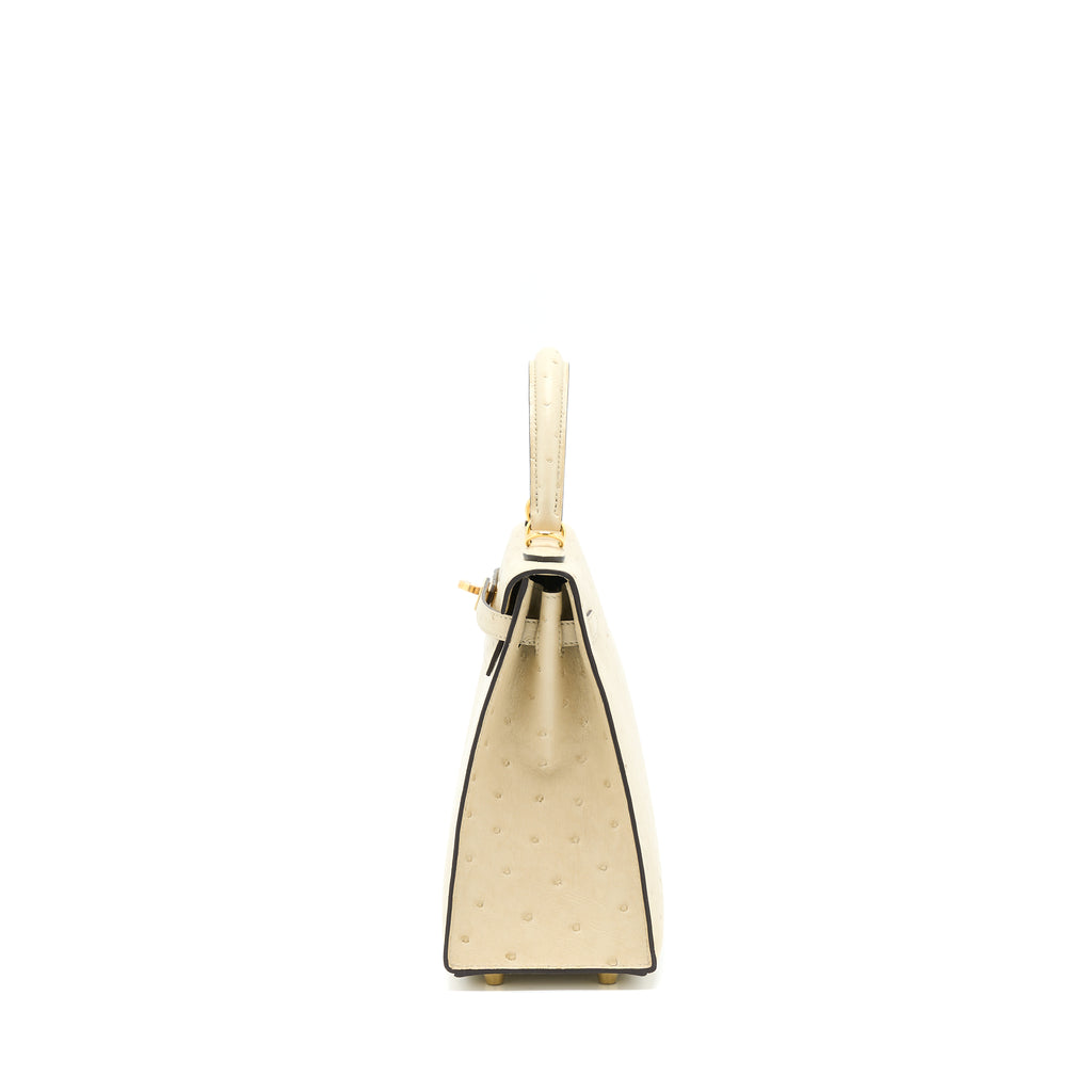 Hermès Kelly Parchemin Ostrich GHW for Sale | EMIER