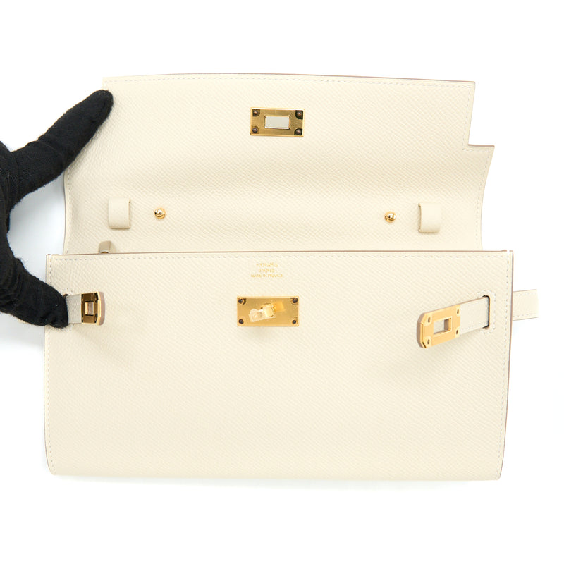 Hermes Kelly To Go Epsom Craie GHW Stamp Z
