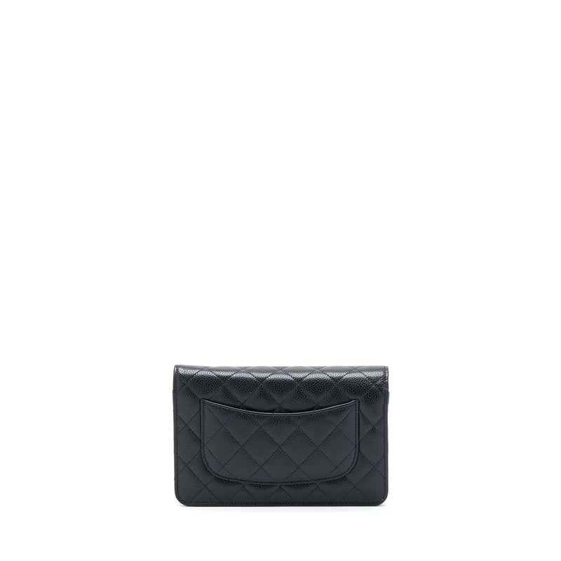 Chanel Classic Wallet On Chain Caviar Black GHW (Microchip)