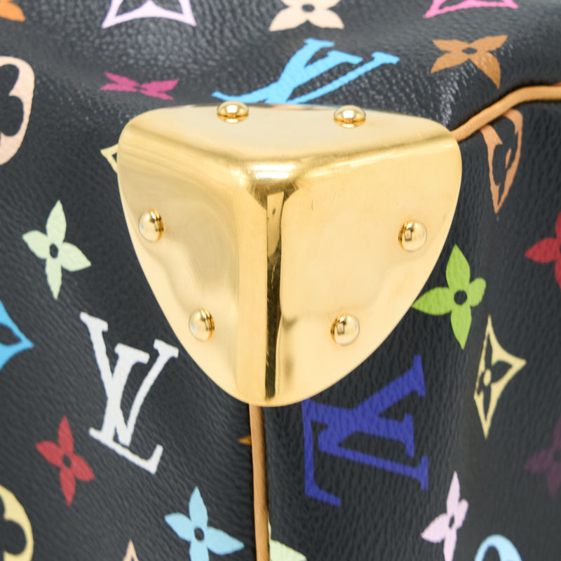 Louis Vuitton Speedy 30 Multicolour Monogram Canvas Black GHW