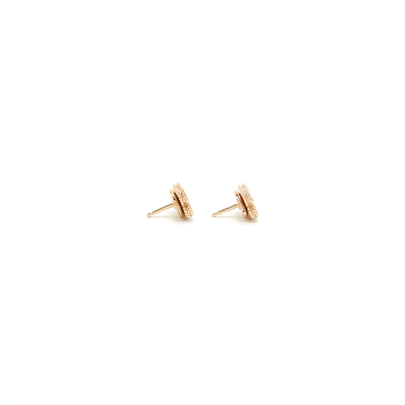 VAN CLEEF ARPEL SMALL ALHAMBRA EARRINGS IN ROSE GOLD