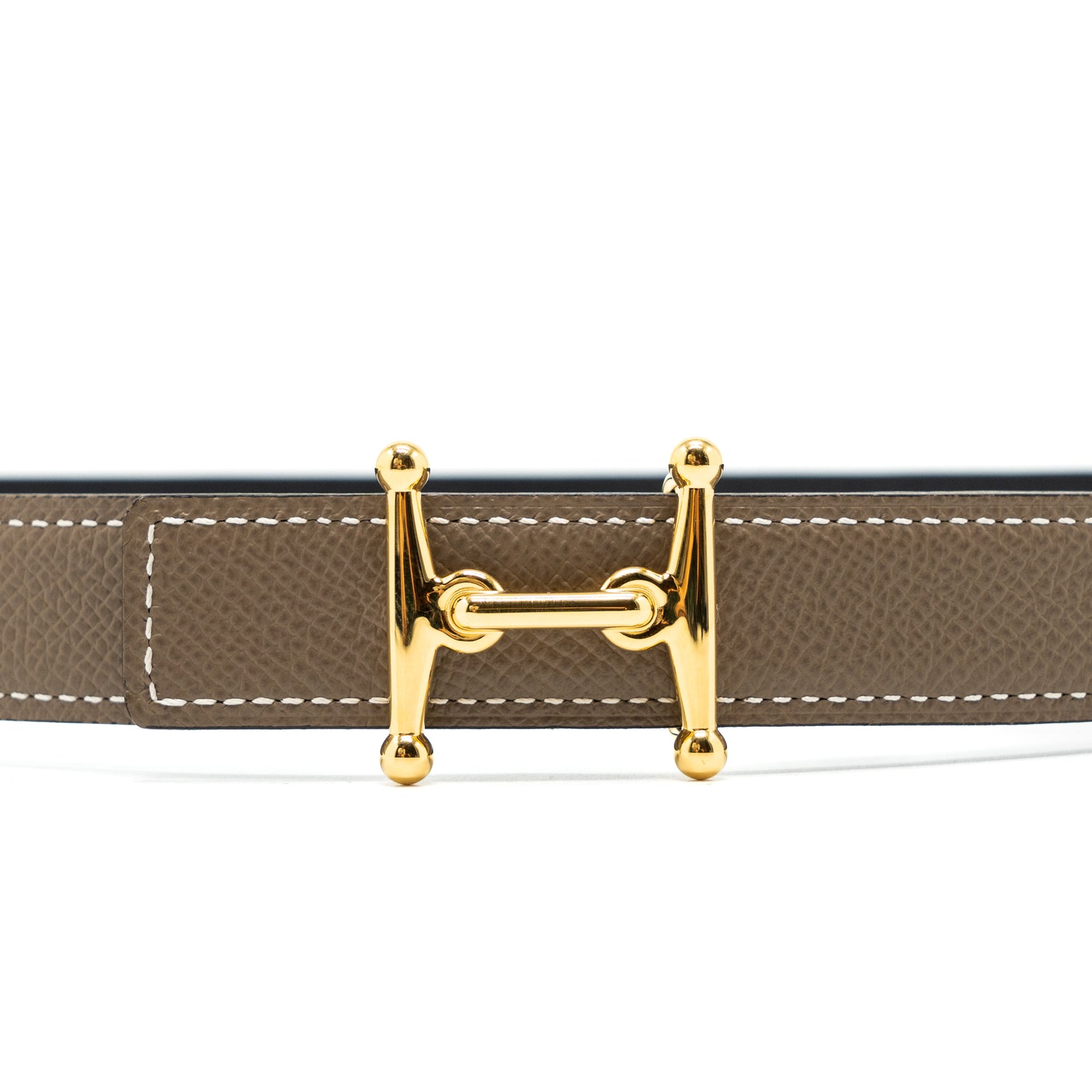 極美品　HERMES エルメス ストリエ　ベルト コンスタンス Ｈベルト HERMES 美品 ベルト コンスタンス Hストリエ 80 シルバーバックル