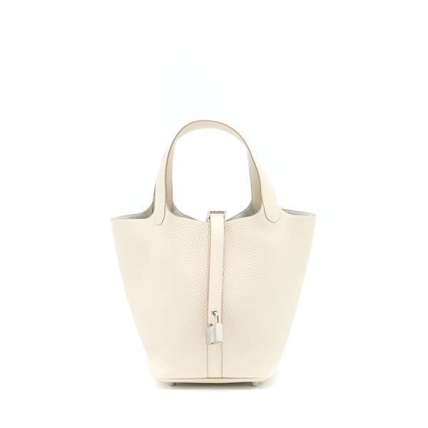 Hermes Picotin 18 Lock Bag Clemence Craie SHW Stmap U