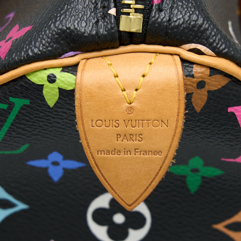 Louis Vuitton Speedy 30 Multicolour Monogram Canvas Black GHW