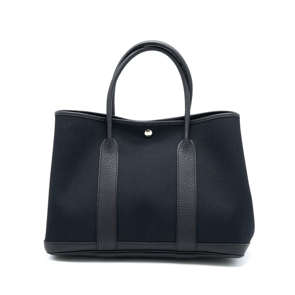 Hermes Garden Party 36 Negonda/Canvas Black SHW Stamp D