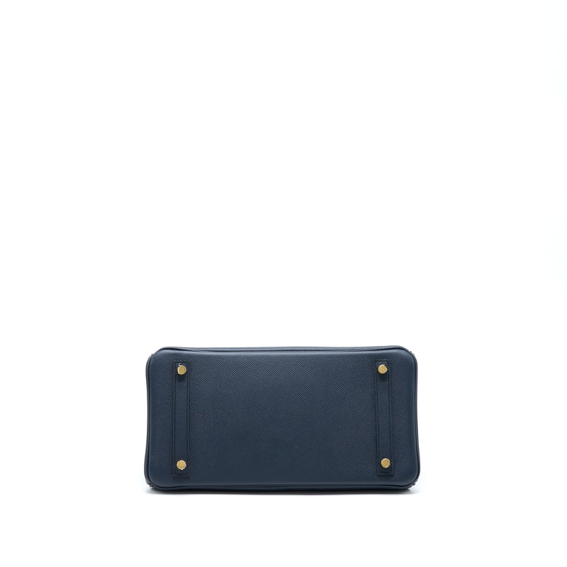 Hermes Birkin 30 Epsom Blue Indigo GHW Stamp A