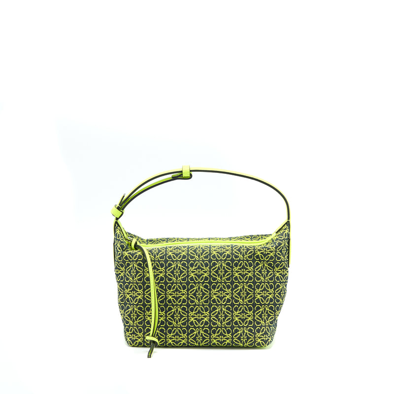 Loewe Small Cubi Bag Anagram Jacquard Canvas/Leather Amarillo SHW
