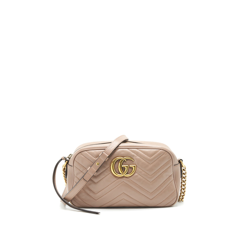 Gucci GG Marmont Small Matelasse Shoulder Bag in Beige
