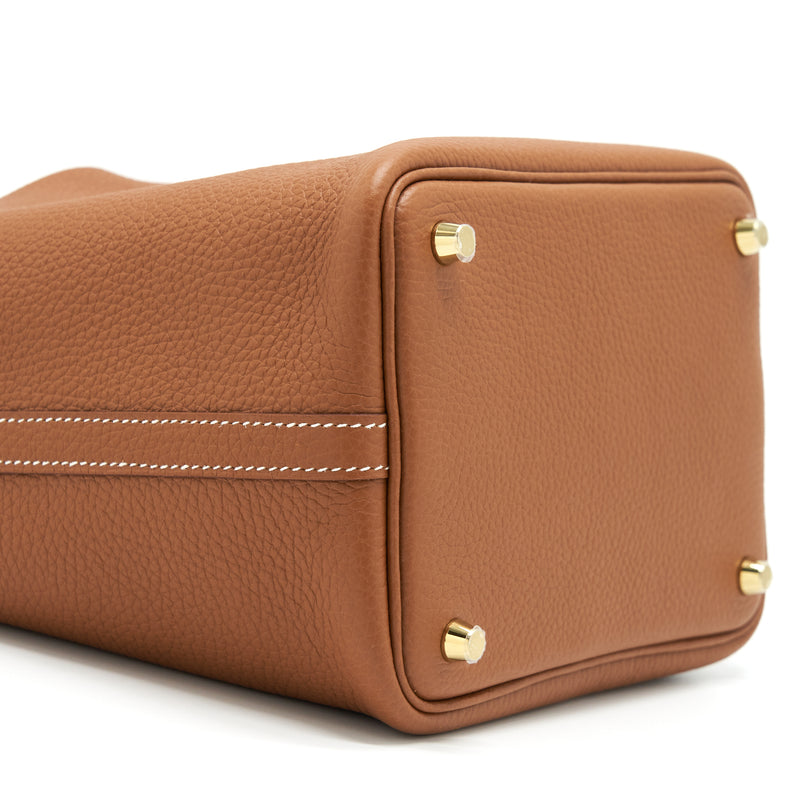 Hermes Picotin 18 Lock Bag Clemence Gold GHW Stamp Z