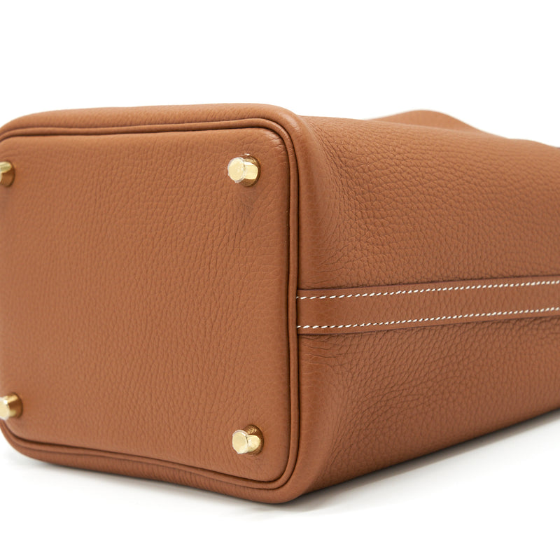 Hermes Picotin 18 Lock Bag Clemence Gold GHW Stamp Z