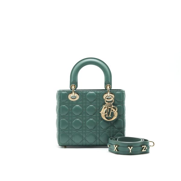 Dior Lambskin Cannage My ABCDior Lady Dior Small Green LGHW