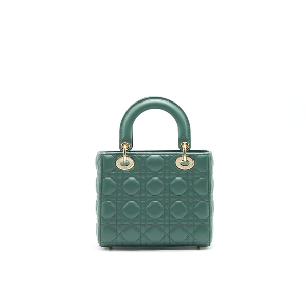 Dior Lambskin Cannage My ABCDior Lady Dior Small Green LGHW