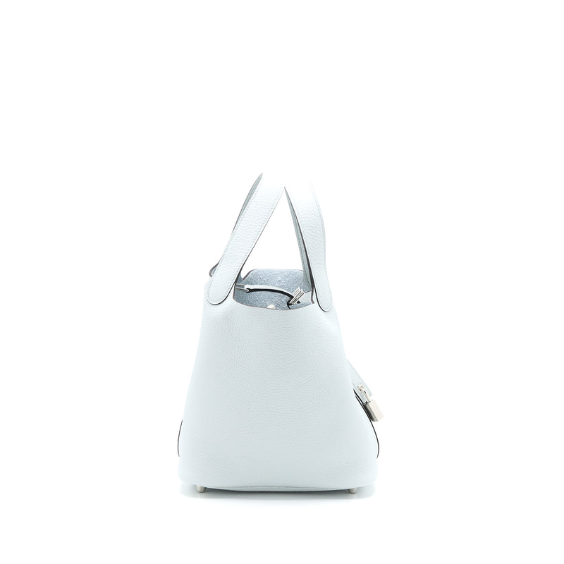 Hermes Picotin 18 Clemence Blue Pale SHW Stamp U