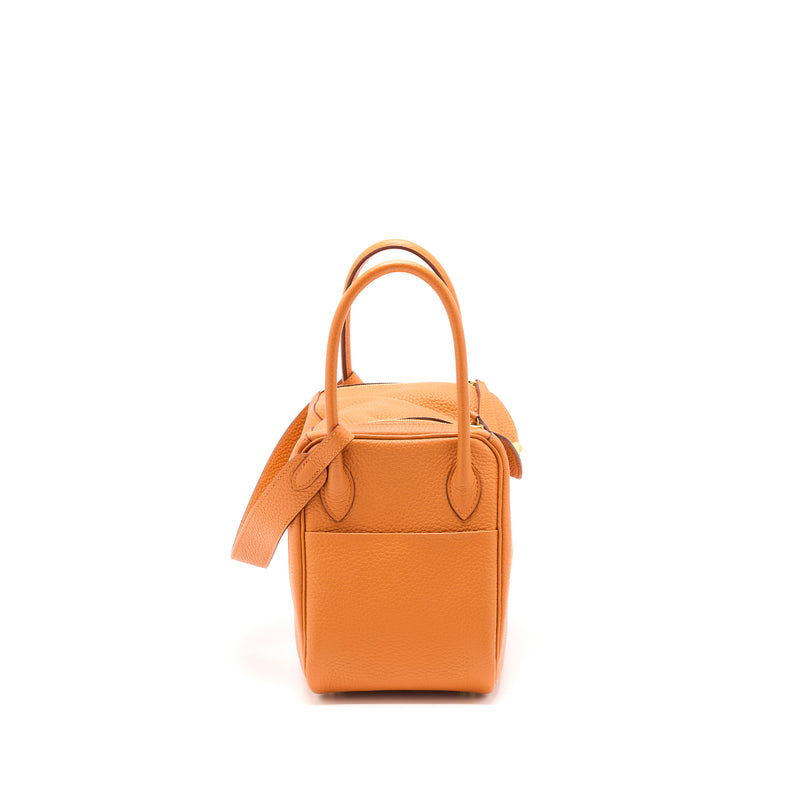Hermes Lindy 26 Clemence Orange GHW Stamp T