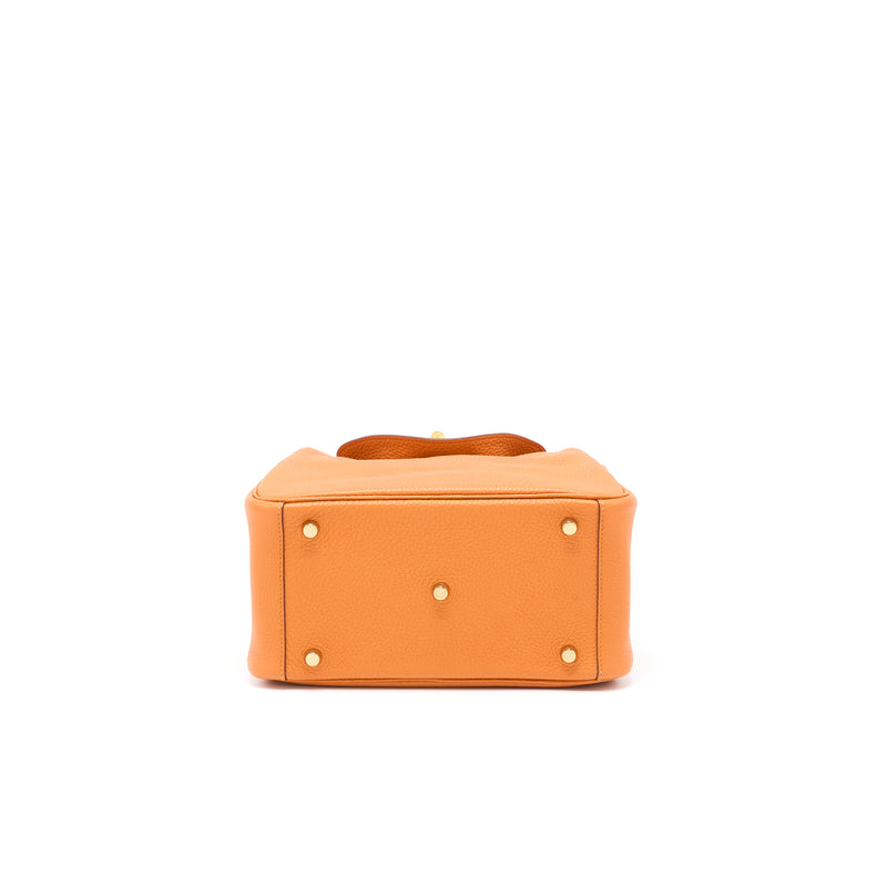 Hermes Lindy 26 Clemence Orange GHW Stamp T