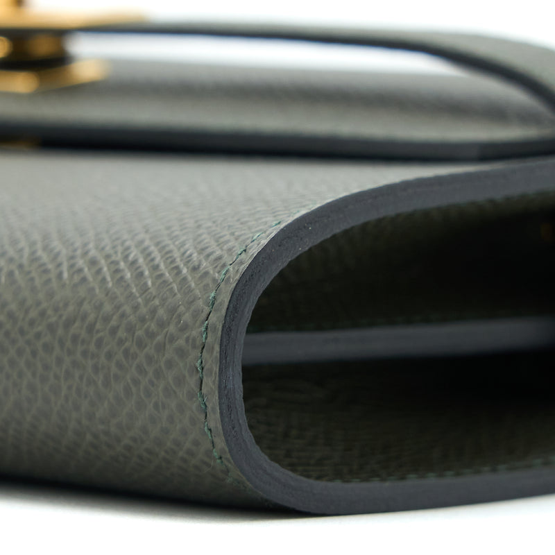 Hermes Classic Kelly To Go Epsom C6 Vert De Gris GHW Stamp U