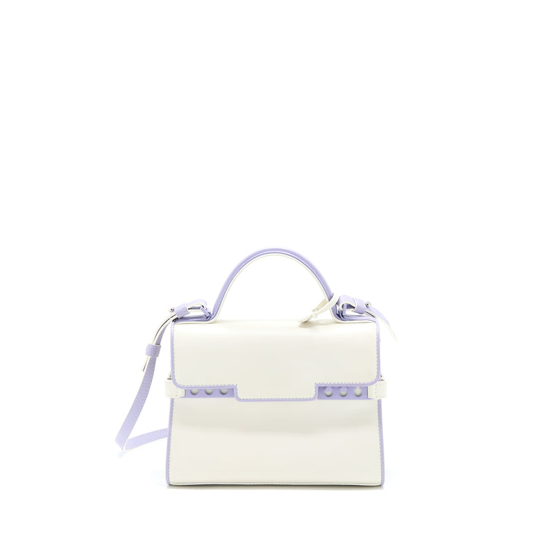 Delvaux Tempete Tote Bag Calfskin White Multicolour SHW