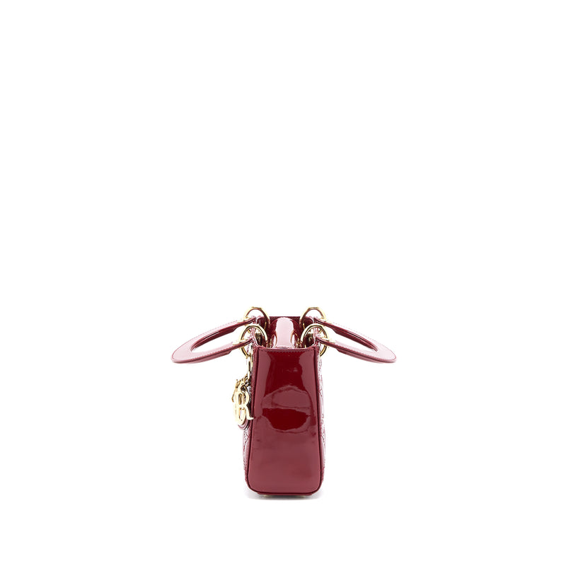 Dior Mini Lady Dior Patent Red LGHW