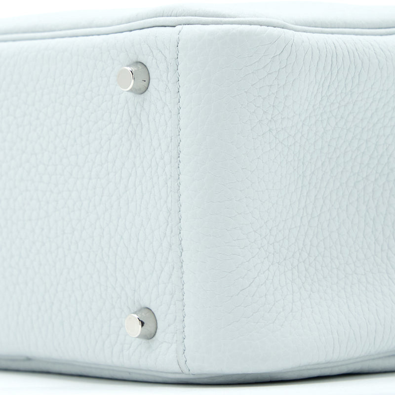 Hermes Mini Lindy Clemence Blue Pale SHW Stamp U