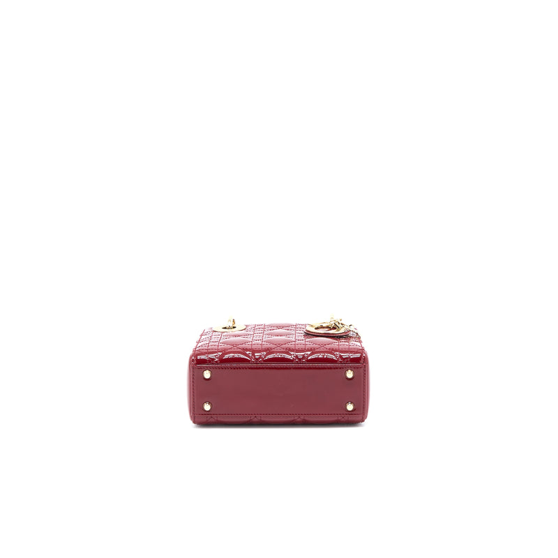 Dior Mini Lady Dior Patent Red LGHW