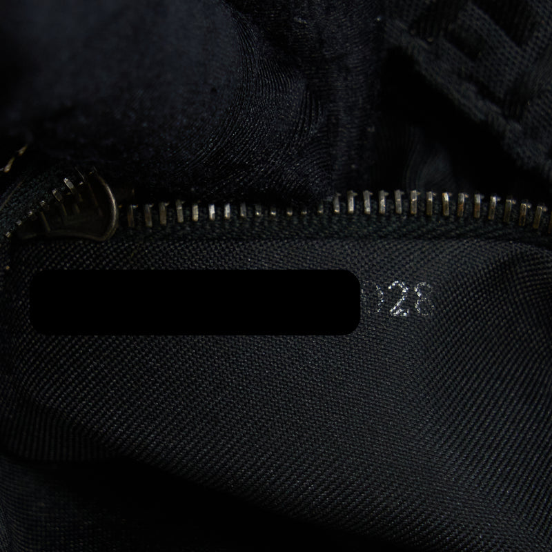 Fendi Zucca Baguette Canvas Black With Silver Hardware