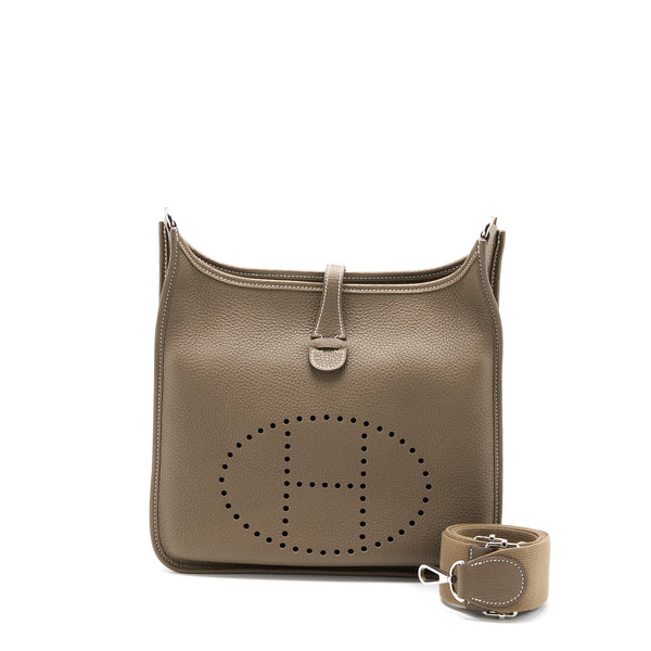 Hermes Evelyn 29 Clemence Etoupe SHW Stamp Y