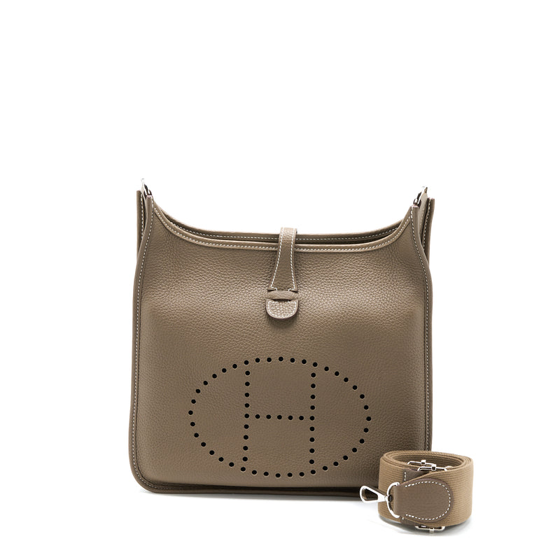 Hermes Evelyn 29 Clemence Etoupe SHW Stamp Y