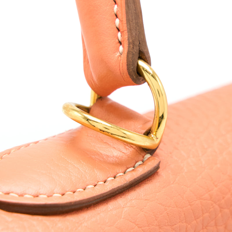 Hermes Kelly 28 Clemence 5L Crevette GHW Stamp Square Q