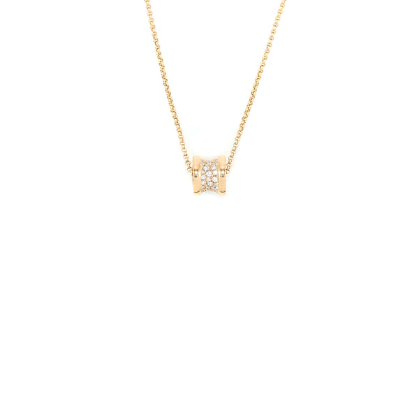 Bvlgari B. Zero1 Necklace Rose Gold Diamonds