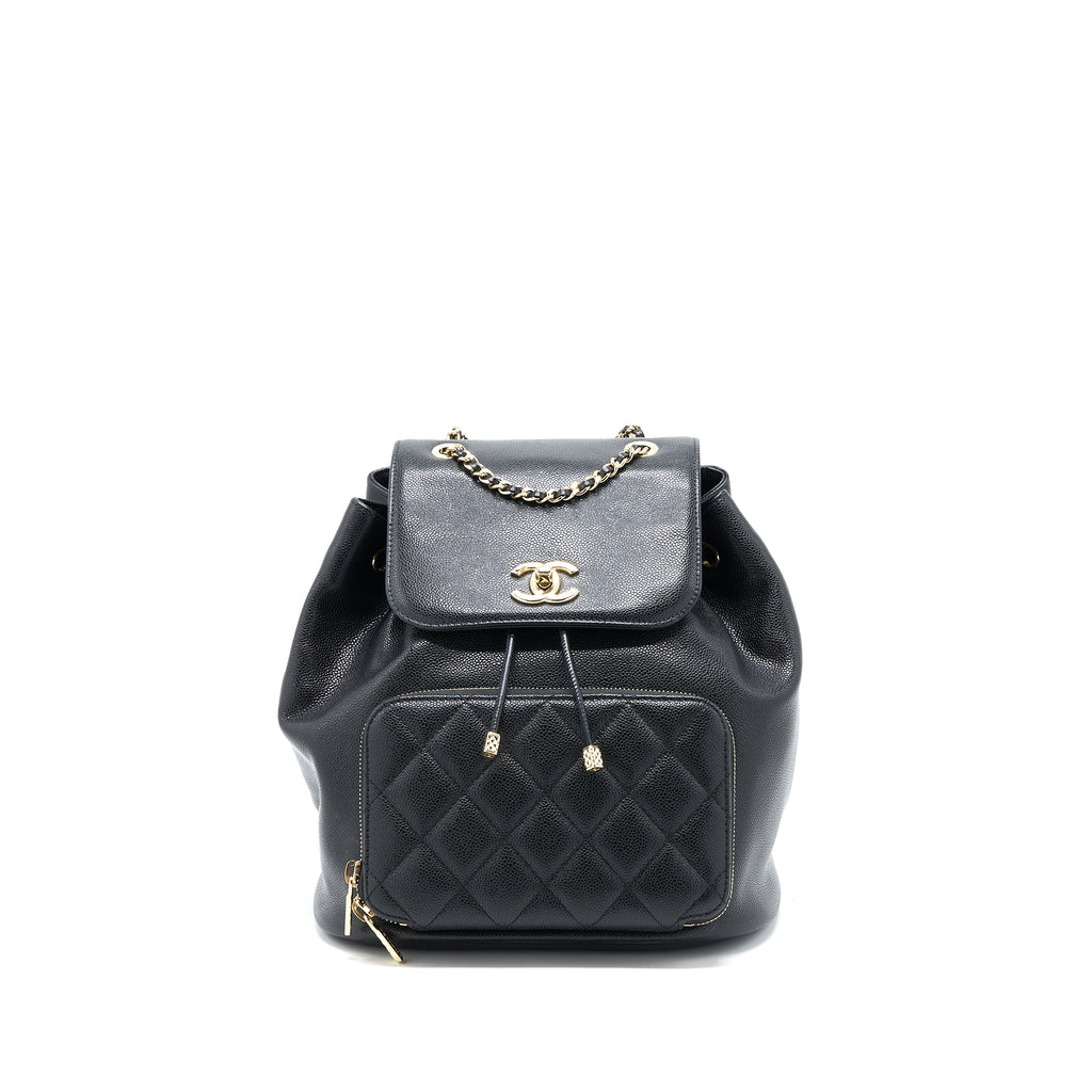 Chanel Black Quilted Caviar Business Affinity Bag Large