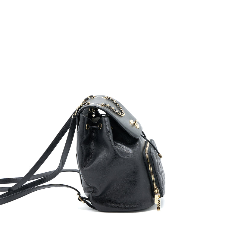 Chanel 22b Affinity Backpack Caviar Black LGHW (Microchip)