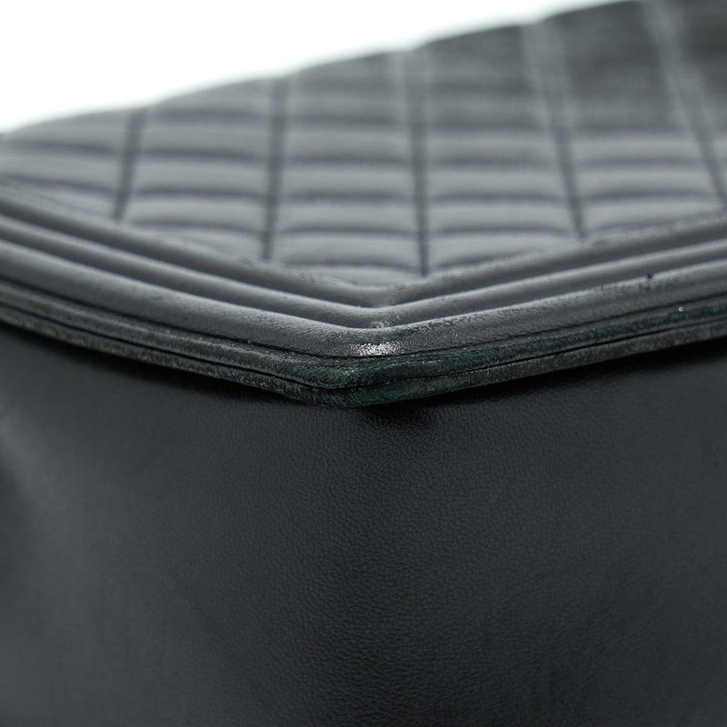 Chanel Medium Boy Bag Lambskin Black Ruthenium SHW