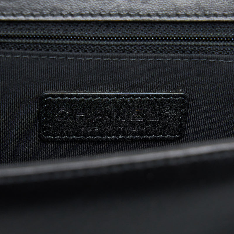 Chanel Medium Boy Bag Lambskin Black Ruthenium SHW