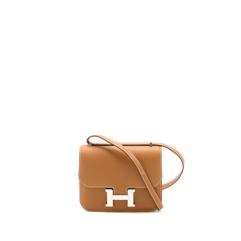 Hermes Constance Mini Epsom Gold SHW Stamp U (New Version)