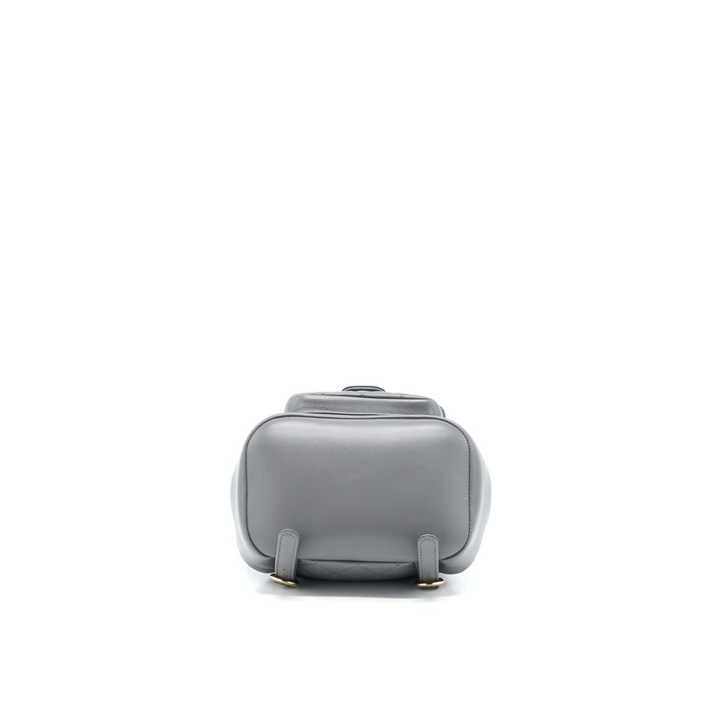 Chanel 22A Mimi Duma Backpack Lambskin Dark Grey LGHW (Microchip)